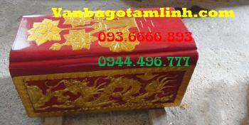 quách gỗ vàng tâm trạm rồng QR_01