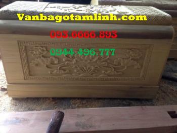 Quách gỗ vàng tâm trạm sen NỔI_ QS8