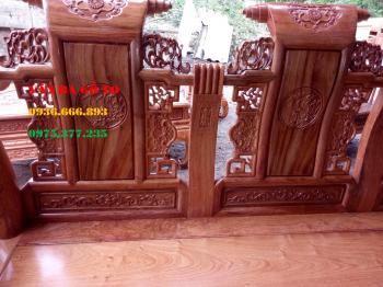 Bàn ghế gỗ Tần Thủy Hoàng tay 12 gỗ hương đá