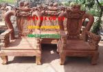 Bàn ghế gỗ| Minh quốc nghê đỉnh hương vân cột  12 cm
