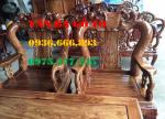 Bàn ghế gỗ| Bàn ghế minh đào gỗ hương vân cột 12 cm