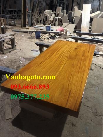 Bàn ăn|Mặt bàn ăn gỗ gõ đỏ_MBA308