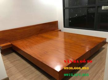 Giường ngủ gỗ nguyên khối