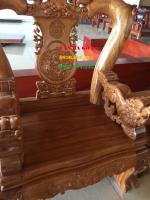 Bộ bàn ghế gỗ Nghê Bảo Đỉnh 10 món cột 14 cm