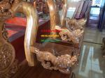 Bộ bàn ghế gỗ Nghê Bảo Đỉnh 10 món cột 14 cm