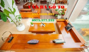 sofa gỗ nguyên khối gõ đỏ
