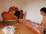 Giường ngủ dát vàng gỗ tự nhiên cao cấp