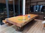 Bàn ăn gỗ tự nhiên nguyên khối tại Quảng Ngãi