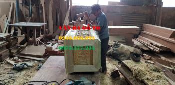 Quách gỗ vàng tâm ngoại cỡ LOẠI Thành 10cm