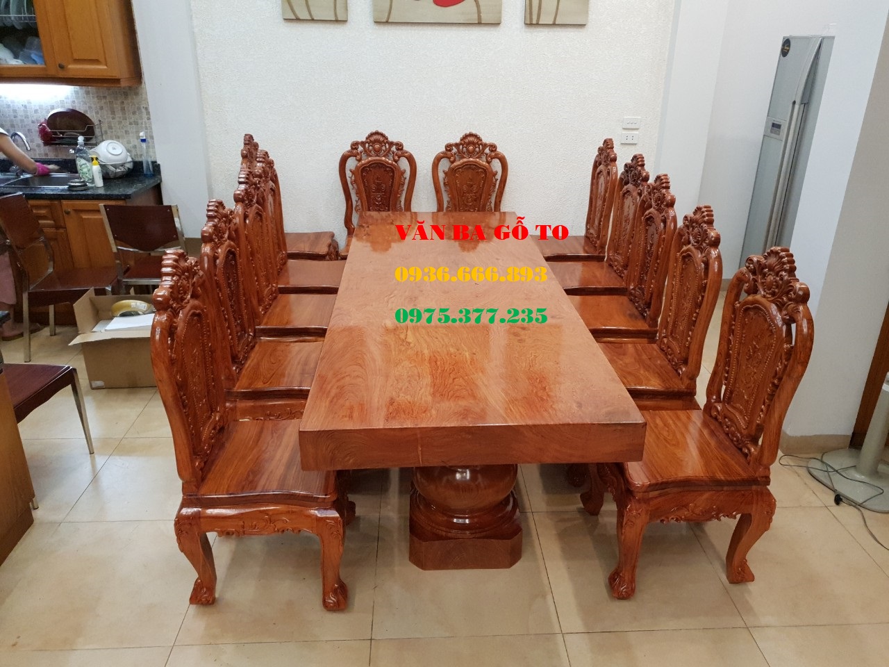 Bộ bàn ăn gỗ VIP tại Hà Nội