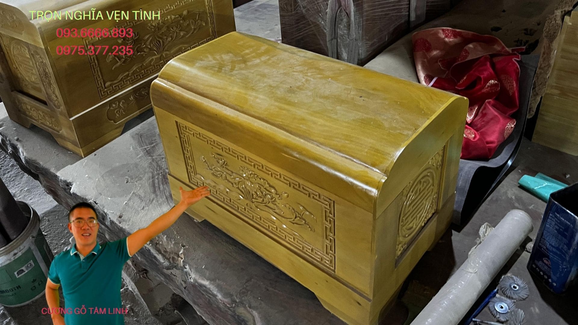 quách gỗ vàng tâm
