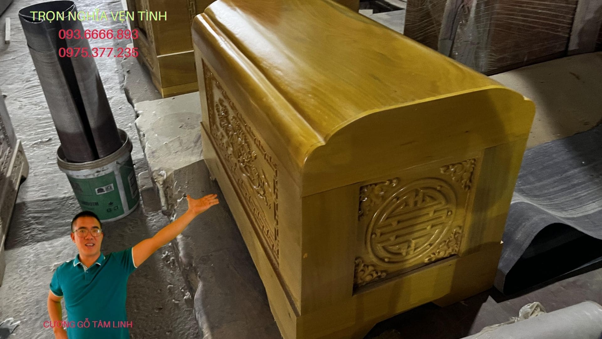 quách gỗ vàng tâm