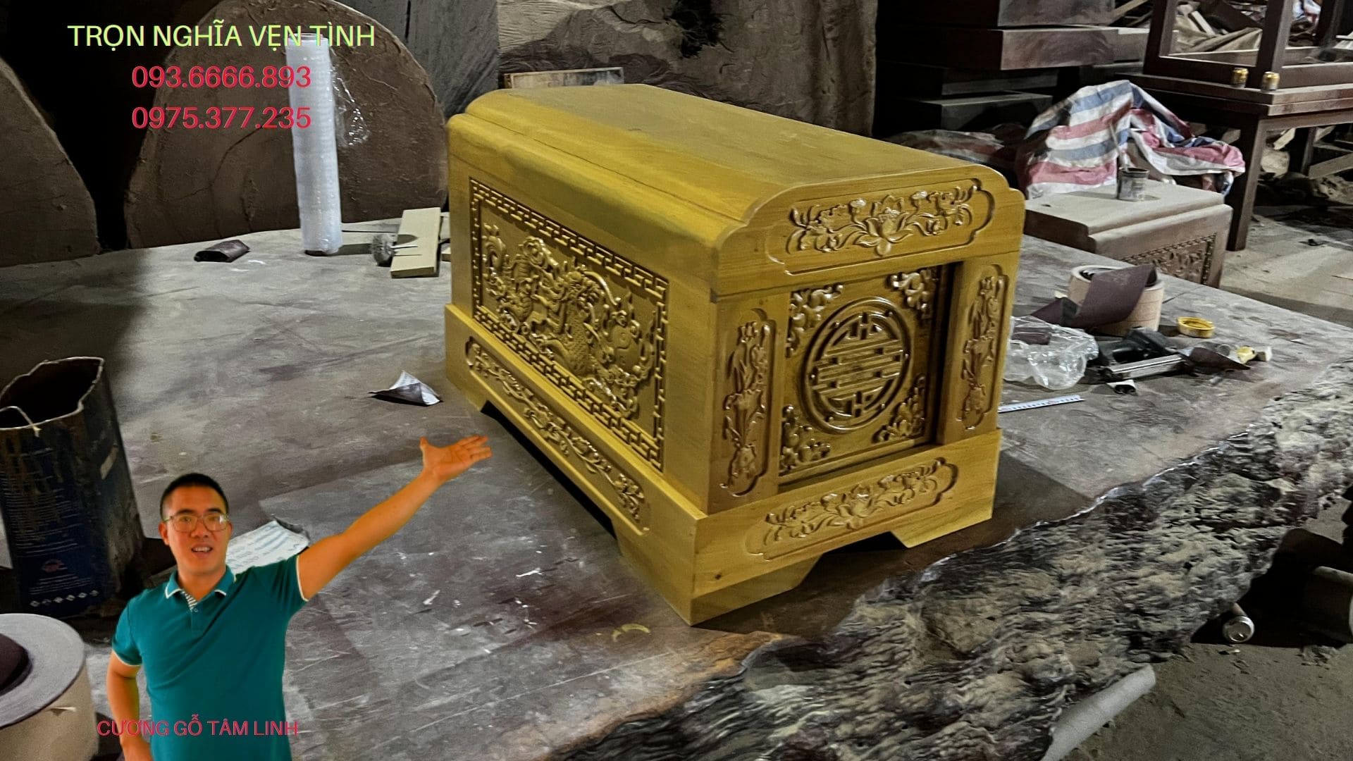 quách gỗ vàng tâm