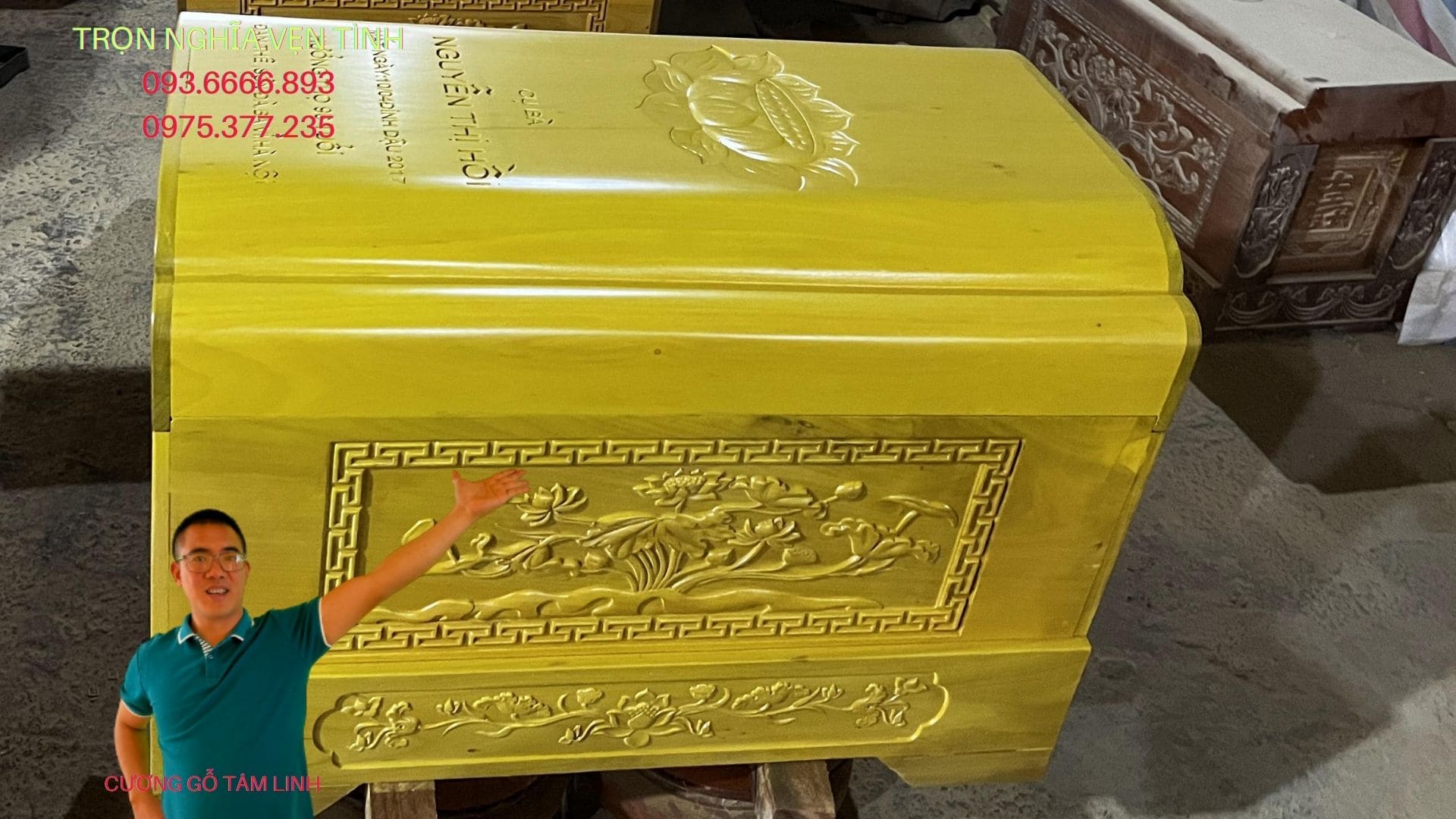 quách gỗ vàng tâm