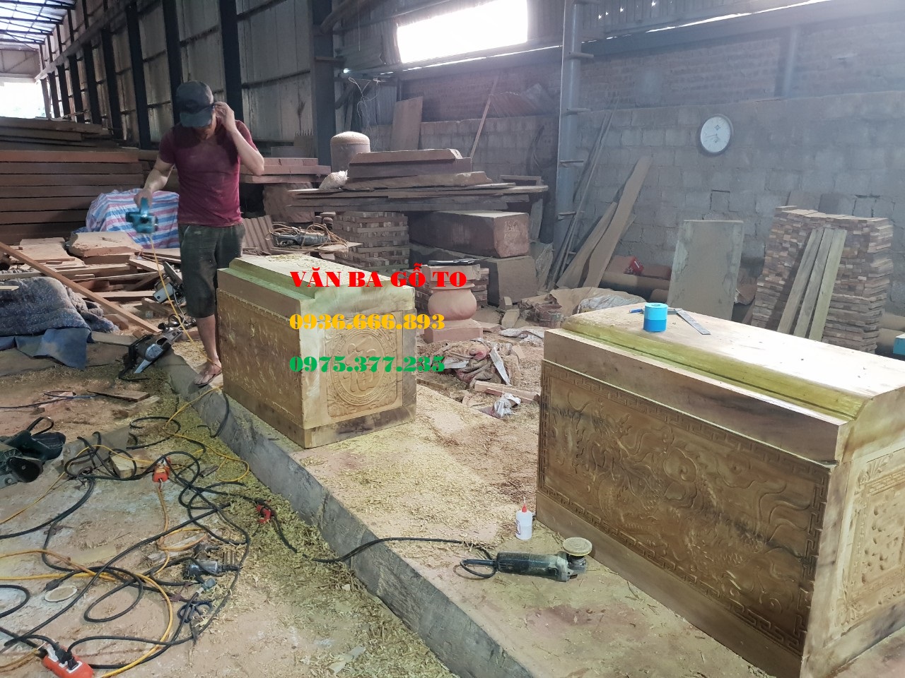 Quách gỗ vàng tâm