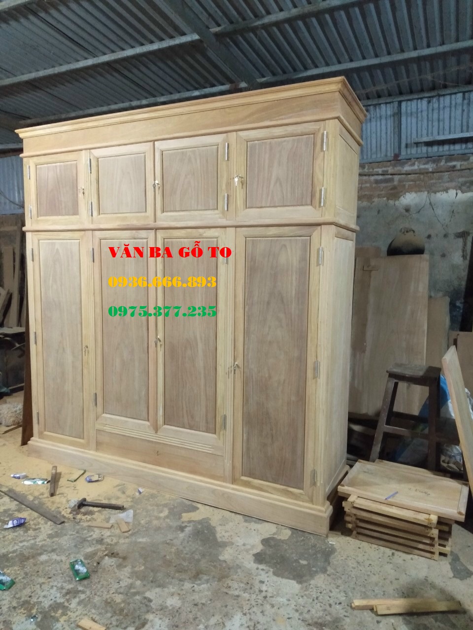 Tủ áo gỗ tự nhiên tại Hải PHòng